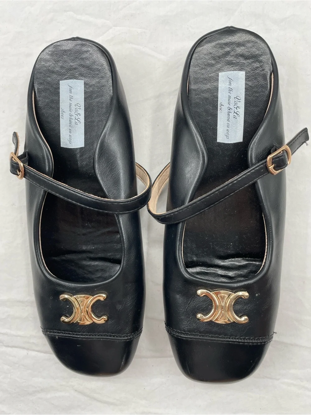 Va & La French Retro Mary Janes - Shallow Mouth Square Toe. 245 (US 8). - Picture 4 of 9